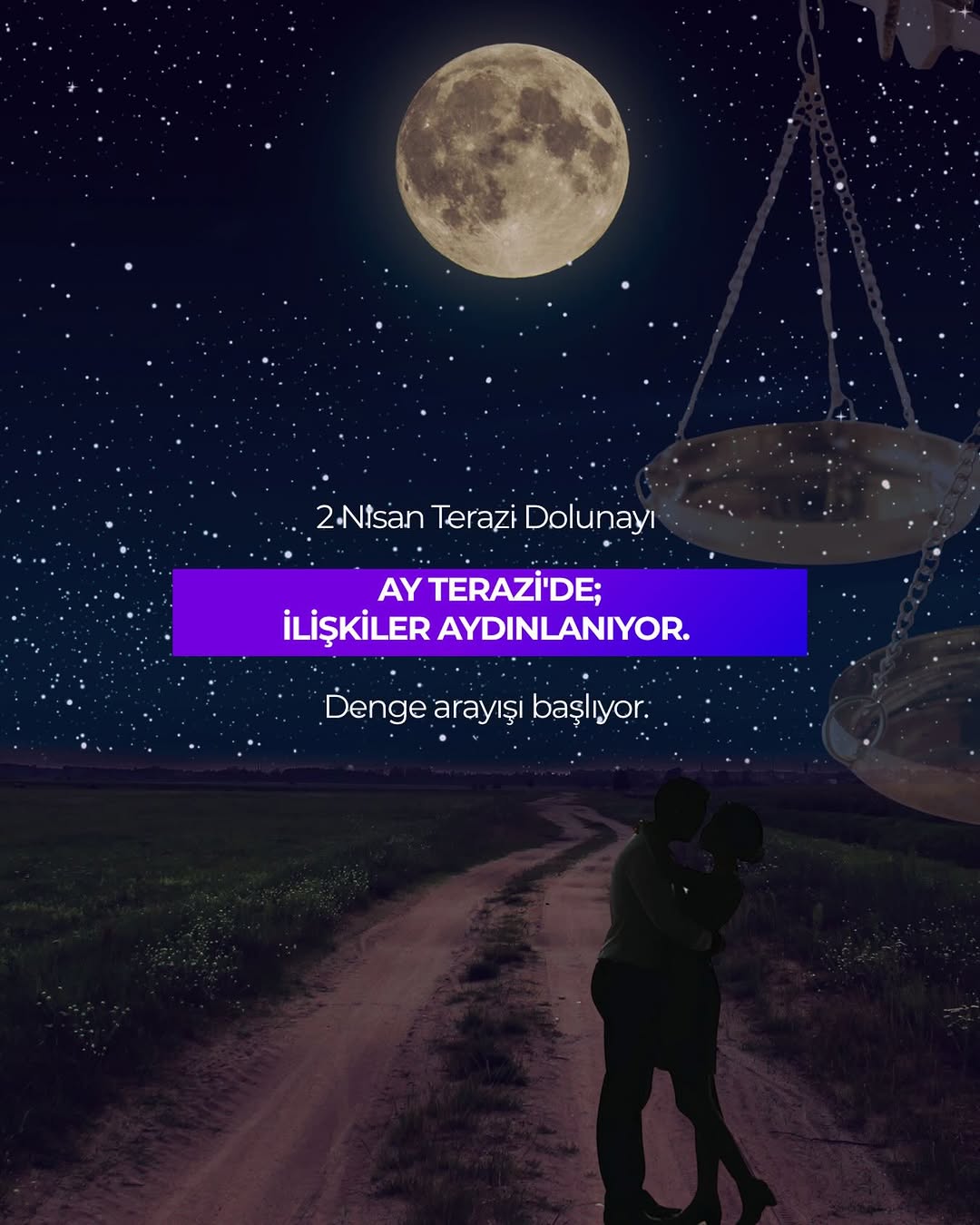 Bu hafta 2 Nisan'da Terazi burcunda bir Dolunay yaşıyoruz.