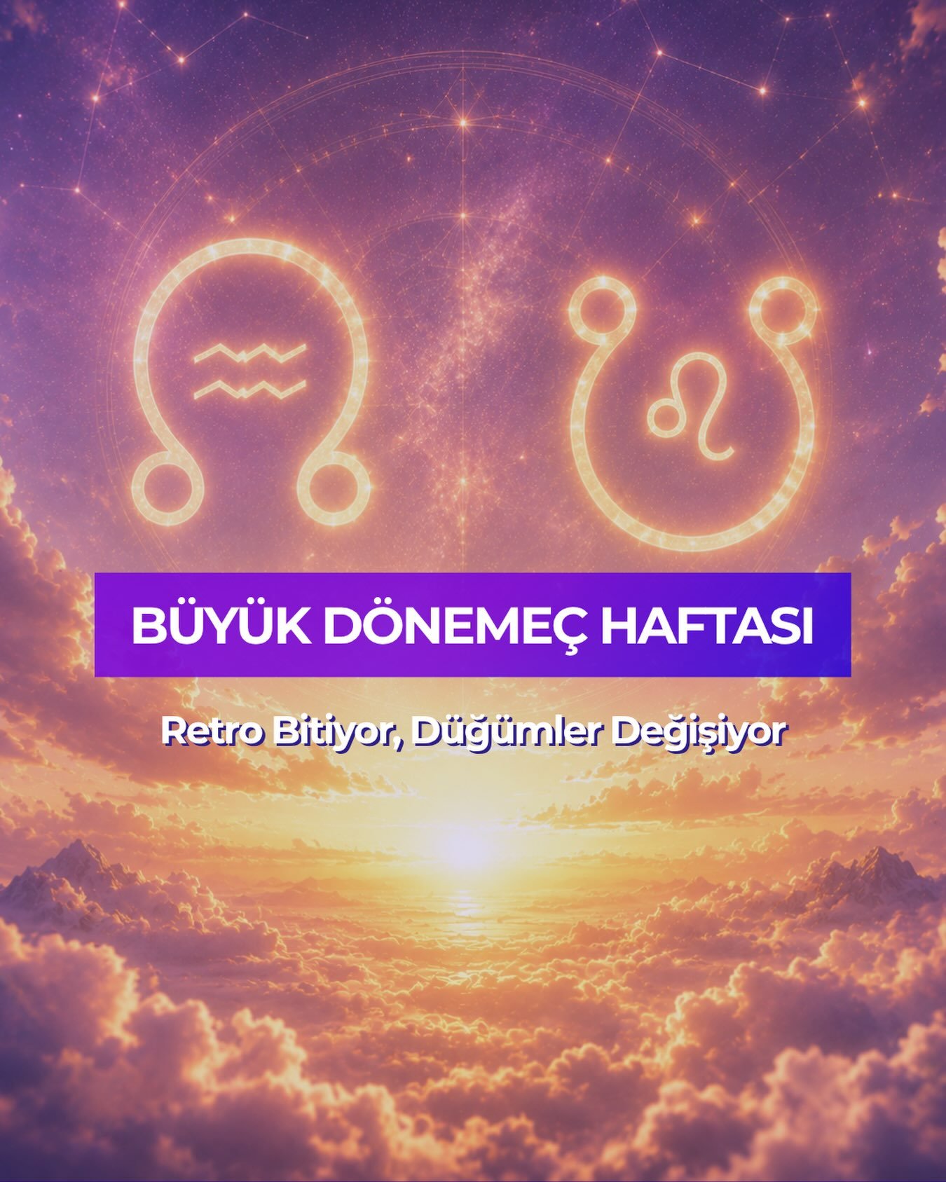 Bu hafta bir eşikteyiz. İki büyük olay üst üste geliyor ve ikisi de