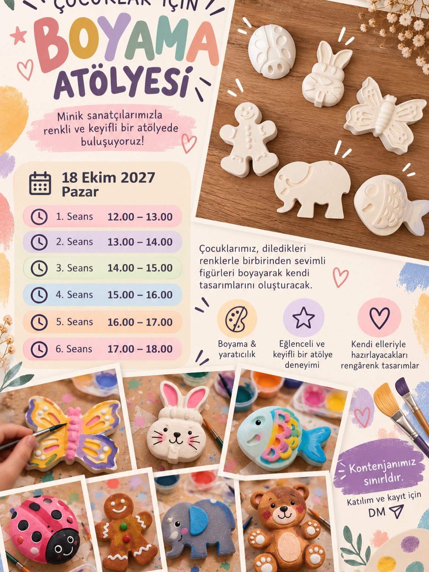 ÇOCUKLAR İÇİN BOYAMA ATÖLYESİ 🦋✨