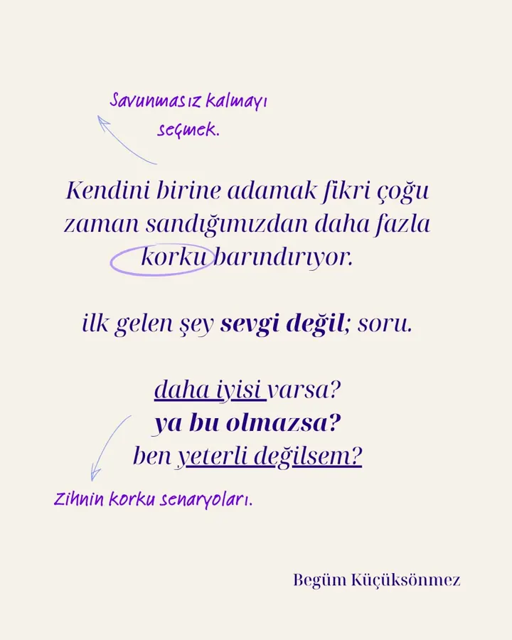 Kendini adamak, çoğu zaman korkutucu gelebilir.